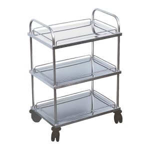 Carrinho/Mesa Auxiliar em Aço Inox com Grade de Proteção – LI 1475