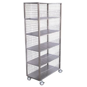 Armário/Prateleira Aramado em Aço Inox com Rodízios - LI 1460